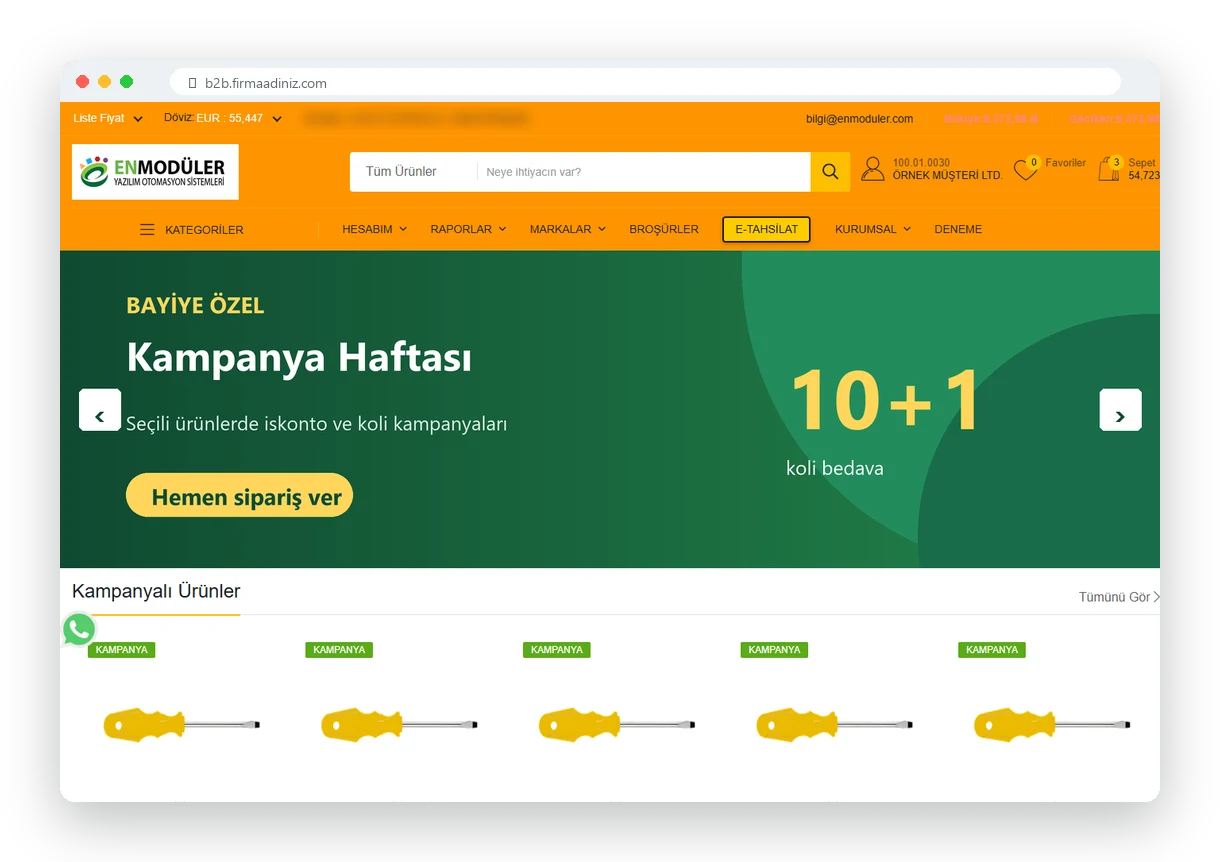 B2B & Bayi Yönetimi